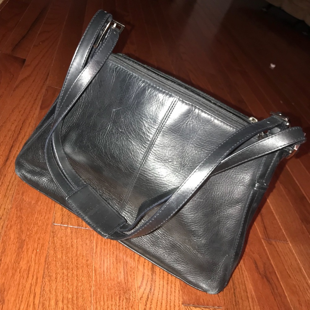 Black leather purse